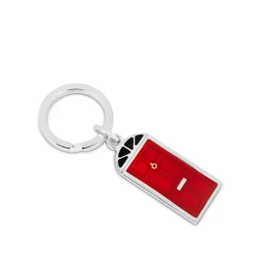 Door Keyring in Sterling Silver & Enamel