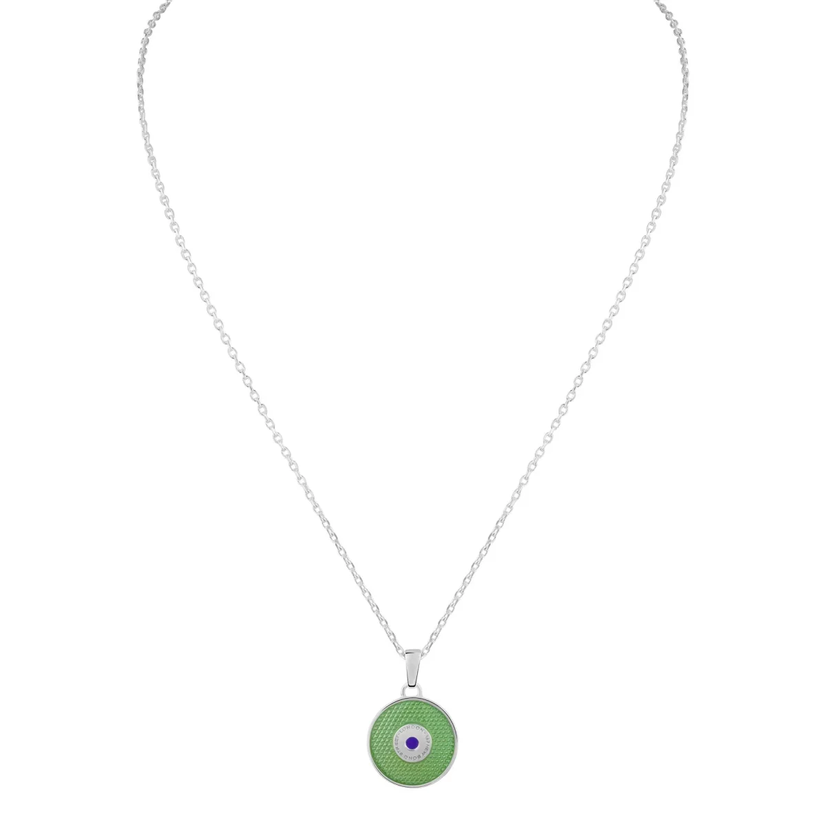 167 Button Enamel Pendant