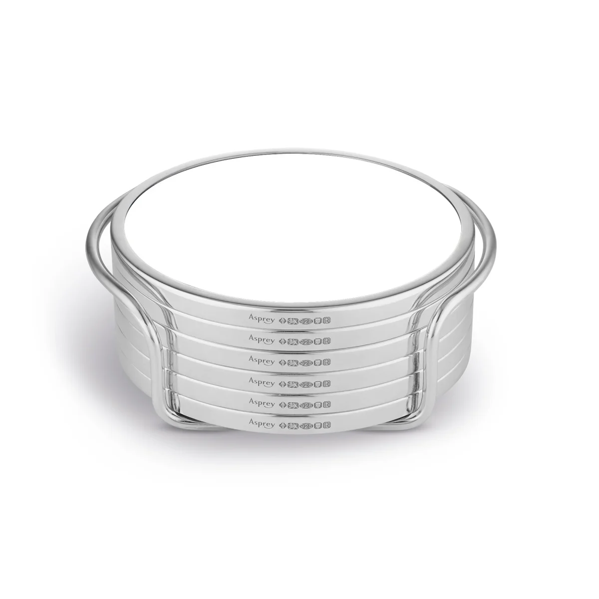 Coasters in Sterling Silver and Formica®, Set of 6